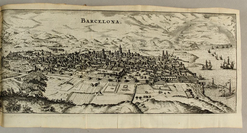 An illustration from Monarchia Hispanica ofte Een reys-beschryvinge, aller koninckrijken, vorstendommen, landen ende steden, door de gantsche werelt verspreyt, en onder der Spaenscher koningen gebiedt staende., 1659, leaf 433