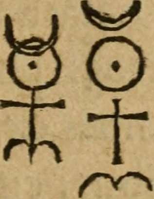 An illustration from Monas hieroglyphica Ioannis Dee, Londinensis, ad Maximilianvm, Dei gratia Romanorvm, Bohemiae et Hvngariae regem sapientissimvm, 1591, leaf 48