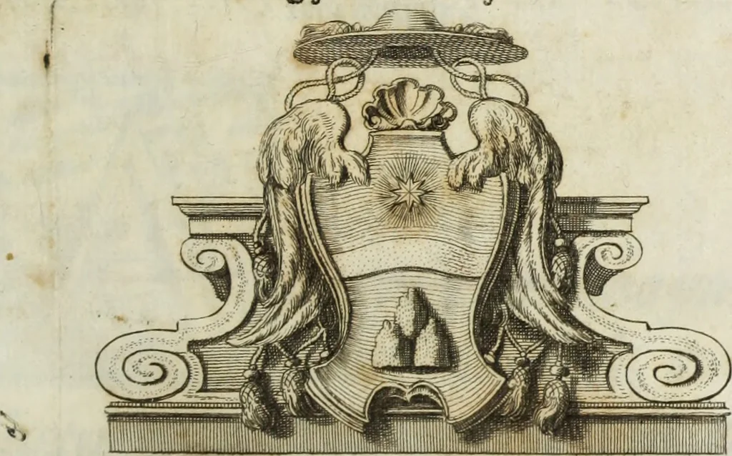 An illustration from Monasterii Sanctae Mariae et Sanctorum Johannis et Pauli de Casaemario brevis historia, 1707, leaf 4