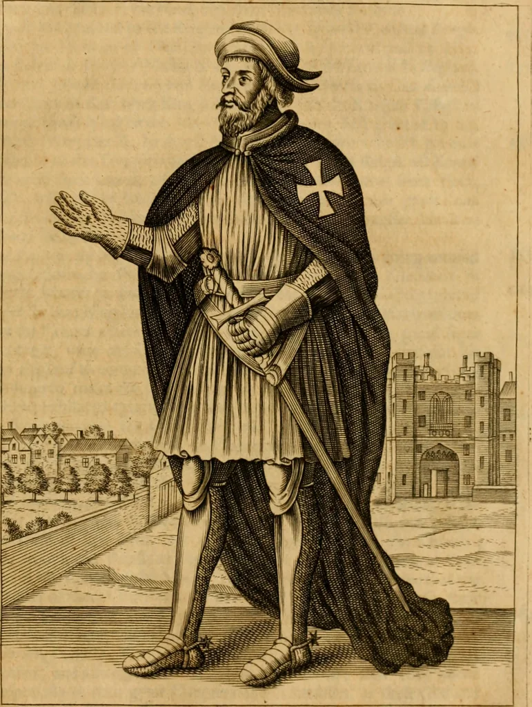 An illustration from Monasticon Anglicanum, or, The history of the ancient abbies, and other monasteries, hospitals, cathedral and collegiate churches in England and Wales. With divers French, Irish, and Scotch monasteries formerly relating to England, 1693, leaf 238