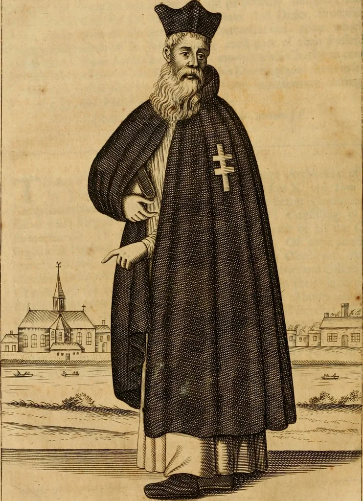 An illustration from Monasticon Anglicanum, or, The history of the ancient abbies, and other monasteries, hospitals, cathedral and collegiate churches in England and Wales. With divers French, Irish, and Scotch monasteries formerly relating to England, 1693, leaf 241