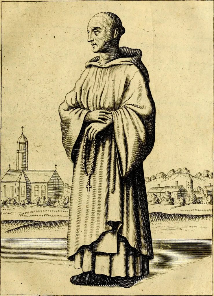 An illustration from Monasticon Anglicanum, or, The history of the ancient abbies, and other monasteries, hospitals, cathedral and collegiate churches in England and Wales. With divers French, Irish, and Scotch monasteries formerly relating to England, 1693, leaf 102