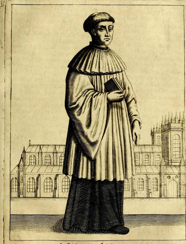 An illustration from Monasticon Anglicanum, or, The history of the ancient abbies, and other monasteries, hospitals, cathedral and collegiate churches in England and Wales. With divers French, Irish, and Scotch monasteries formerly relating to England, 1693, leaf 176