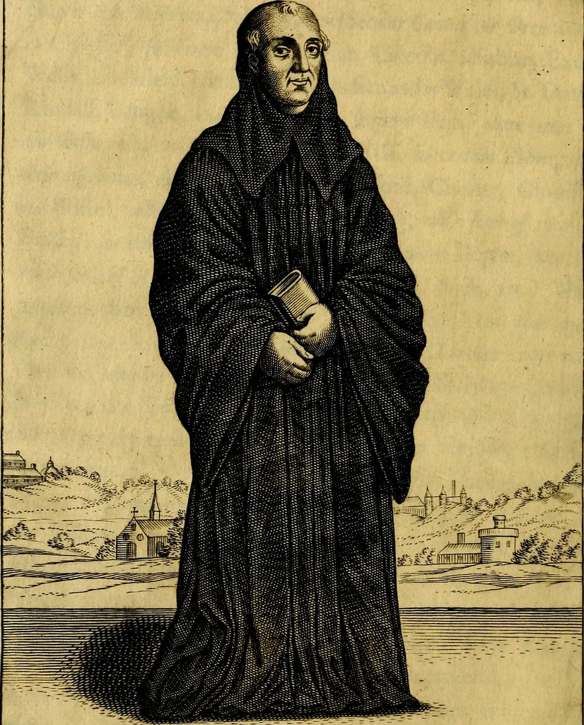 An illustration from Monasticon Anglicanum, or, The history of the ancient abbies, and other monasteries, hospitals, cathedral and collegiate churches in England and Wales. With divers French, Irish, and Scotch monasteries formerly relating to England, 1693, leaf 23