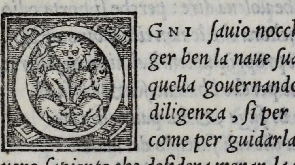 An illustration from Mondi celesti, terrestri et infernali, de gli Academici Pellegrini, 1562, leaf 218