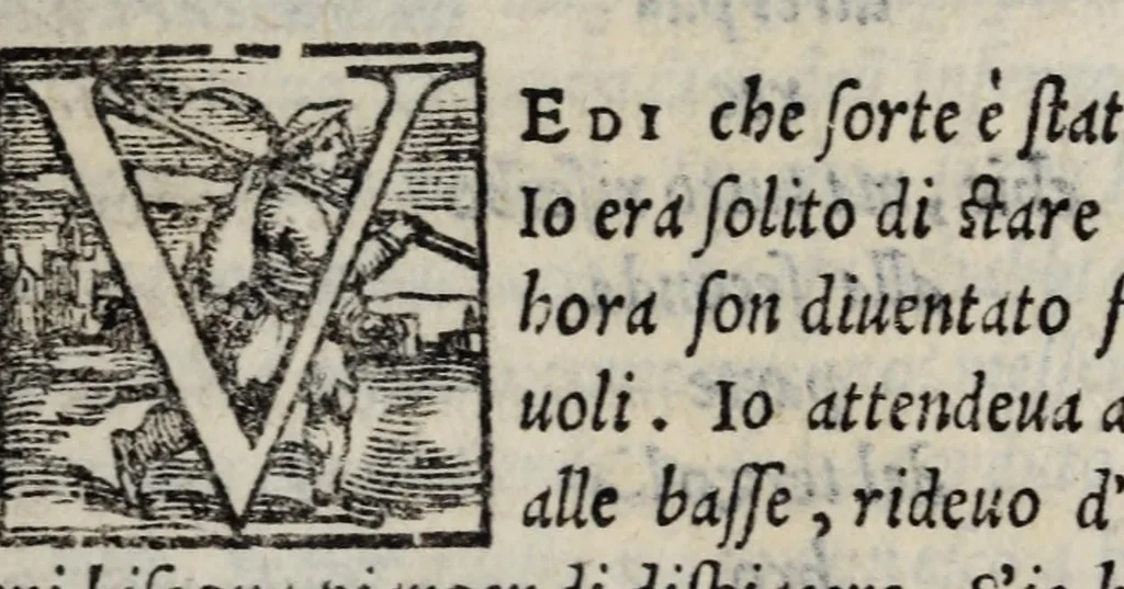 An illustration from Mondi celesti, terrestri et infernali, de gli Academici Pellegrini, 1562, leaf 273