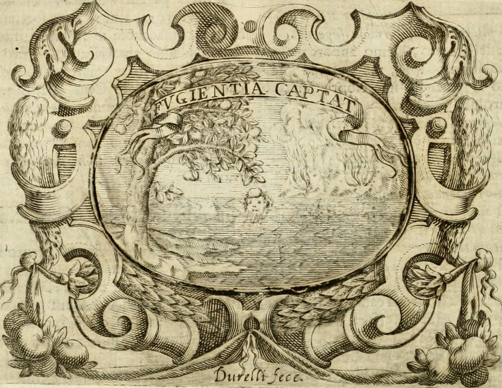 An illustration from Mondo simbolico : formato d'imprese scelte, spiegate, ed illustrate con sentenze ed eruditioni, sacre e profane : in questa impressione da mille e mille parti ampliato, 1669, leaf 171