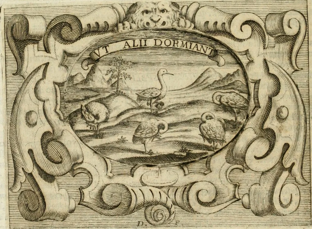 An illustration from Mondo simbolico : formato d'imprese scelte, spiegate, ed illustrate con sentenze ed eruditioni, sacre e profane : in questa impressione da mille e mille parti ampliato, 1669, leaf 227