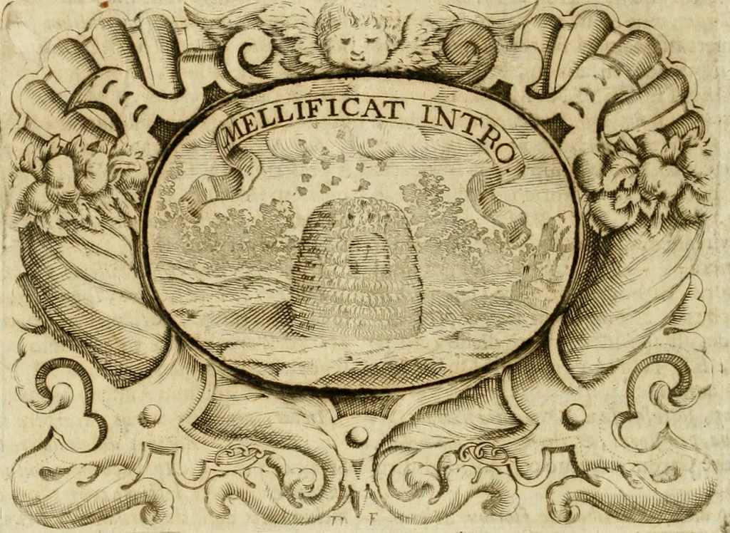 An illustration from Mondo simbolico : formato d'imprese scelte, spiegate, ed illustrate con sentenze ed eruditioni, sacre e profane : in questa impressione da mille e mille parti ampliato, 1669, leaf 415