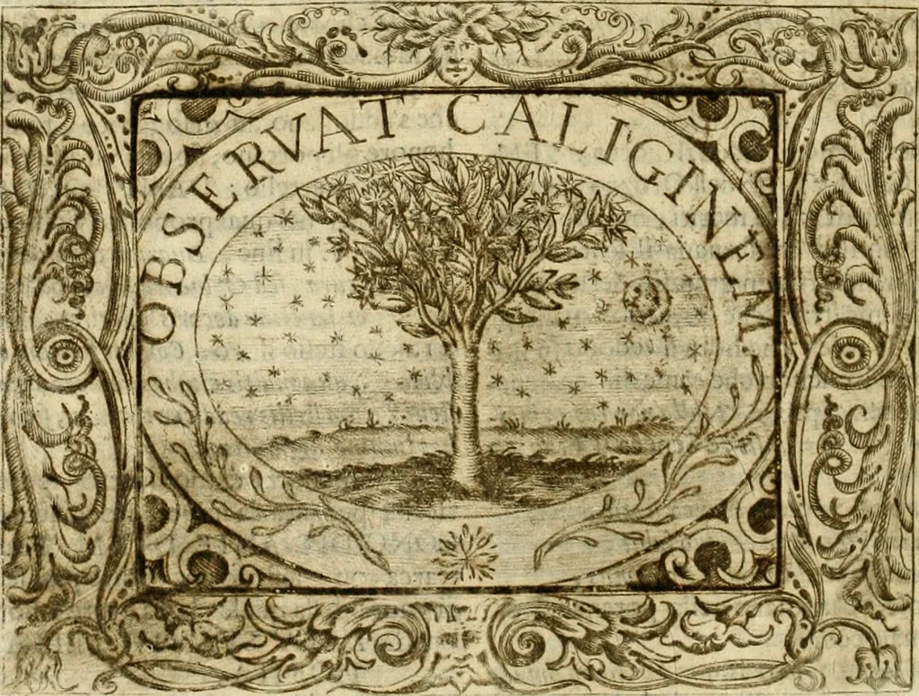 An illustration from Mondo simbolico : formato d'imprese scelte, spiegate, ed illustrate con sentenze ed eruditioni, sacre e profane : in questa impressione da mille e mille parti ampliato, 1669, leaf 503