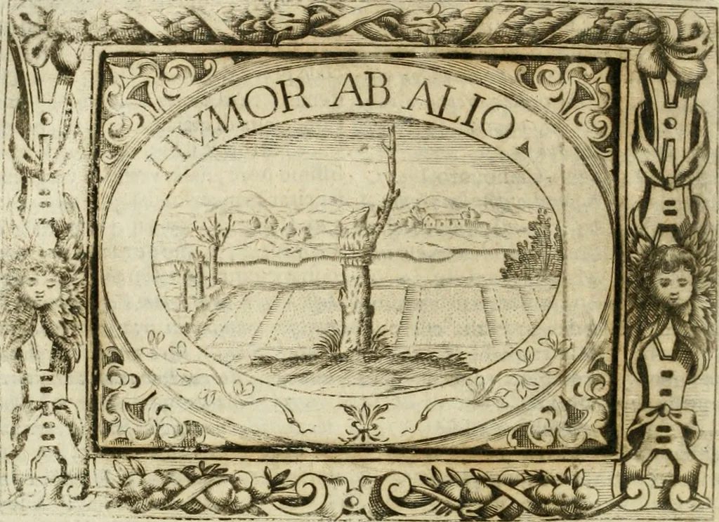 An illustration from Mondo simbolico : formato d'imprese scelte, spiegate, ed illustrate con sentenze ed eruditioni, sacre e profane : in questa impressione da mille e mille parti ampliato, 1669, leaf 507