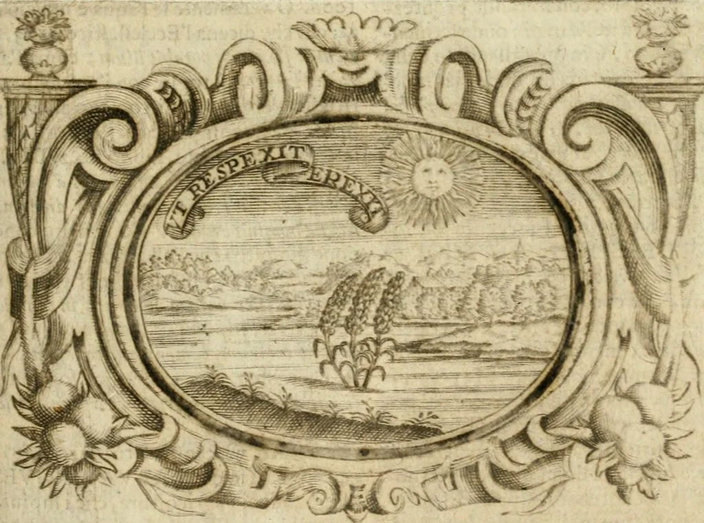 An illustration from Mondo simbolico : formato d'imprese scelte, spiegate, ed illustrate con sentenze ed eruditioni, sacre e profane : in questa impressione da mille e mille parti ampliato, 1669, leaf 526