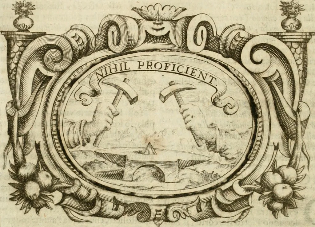 An illustration from Mondo simbolico : formato d'imprese scelte, spiegate, ed illustrate con sentenze ed eruditioni, sacre e profane : in questa impressione da mille e mille parti ampliato, 1669, leaf 587