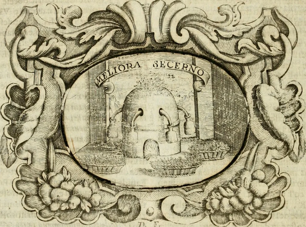 An illustration from Mondo simbolico : formato d'imprese scelte, spiegate, ed illustrate con sentenze ed eruditioni, sacre e profane : in questa impressione da mille e mille parti ampliato, 1669, leaf 719