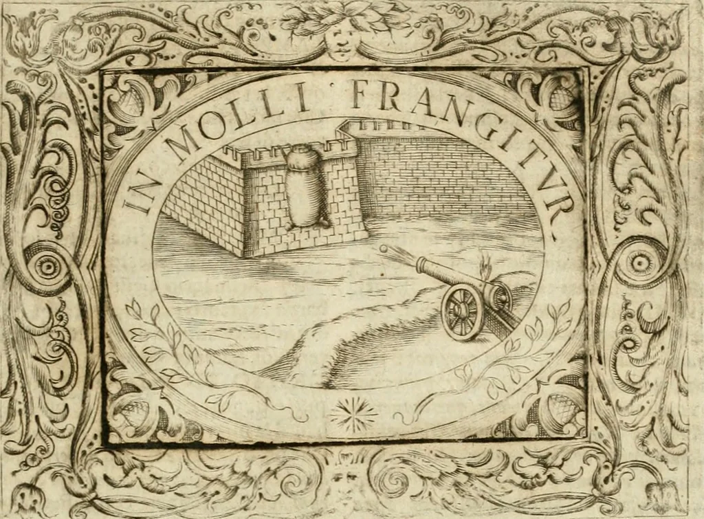 An illustration from Mondo simbolico : formato d'imprese scelte, spiegate, ed illustrate con sentenze ed eruditioni, sacre e profane : in questa impressione da mille e mille parti ampliato, 1669, leaf 820