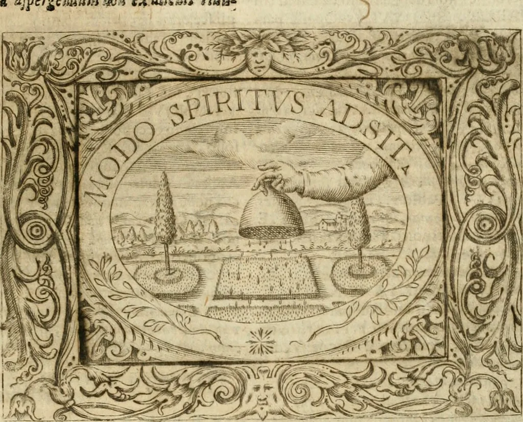 An illustration from Mondo simbolico : formato d'imprese scelte, spiegate, ed illustrate con sentenze ed eruditioni, sacre e profane : in questa impressione da mille e mille parti ampliato, 1669, leaf 876