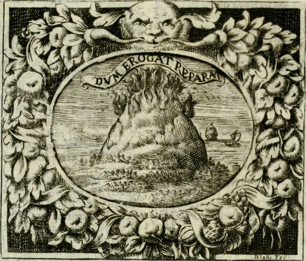 An illustration from Mondo simbolico : o sia vniversita d'imprese scelte, spiegate, ed' illvstrate con sentenze, ed eruditioni sacre, e profane, 1653, leaf 106