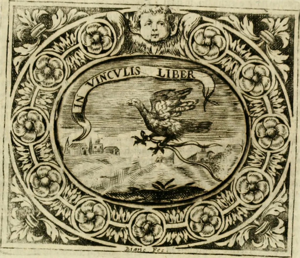 An illustration from Mondo simbolico : o sia vniversita d'imprese scelte, spiegate, ed' illvstrate con sentenze, ed eruditioni sacre, e profane, 1653, leaf 174