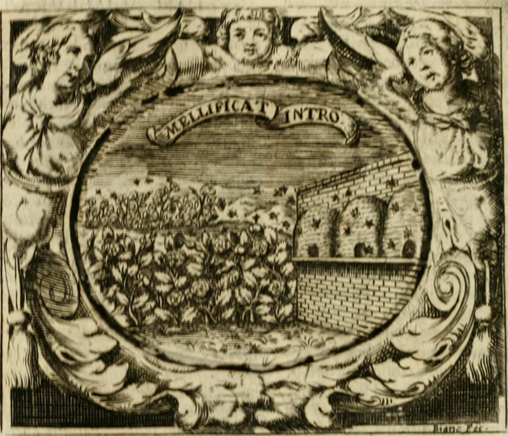 An illustration from Mondo simbolico : o sia vniversita d'imprese scelte, spiegate, ed' illvstrate con sentenze, ed eruditioni sacre, e profane, 1653, leaf 293