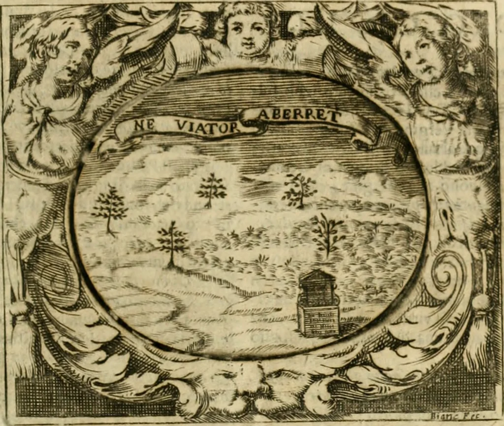An illustration from Mondo simbolico : o sia vniversita d'imprese scelte, spiegate, ed' illvstrate con sentenze, ed eruditioni sacre, e profane, 1653, leaf 312