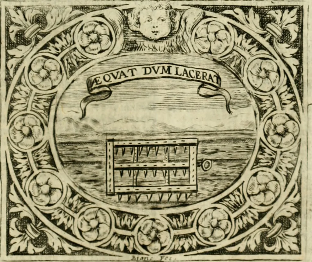 An illustration from Mondo simbolico : o sia vniversita d'imprese scelte, spiegate, ed' illvstrate con sentenze, ed eruditioni sacre, e profane, 1653, leaf 570