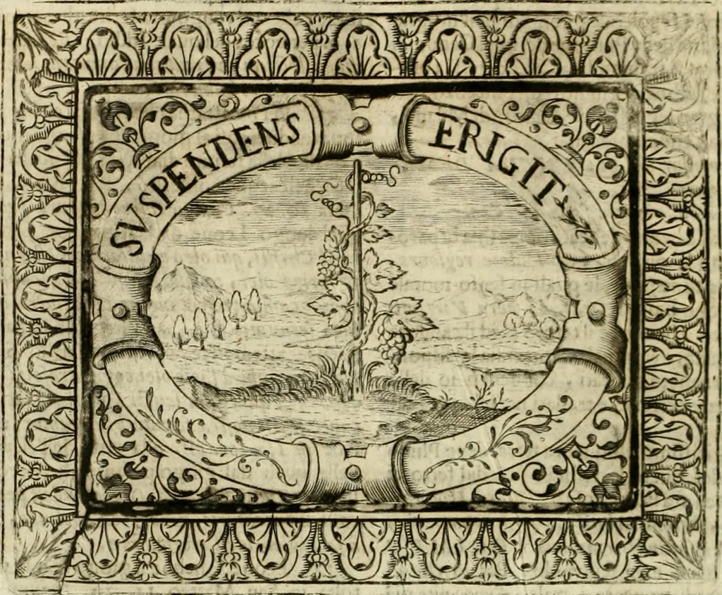 An illustration from Mondo simbolico : o sia vniversita d'imprese scelte, spiegate, ed' illvstrate con sentenze, ed eruditioni sacre, e profane, 1653, leaf 573