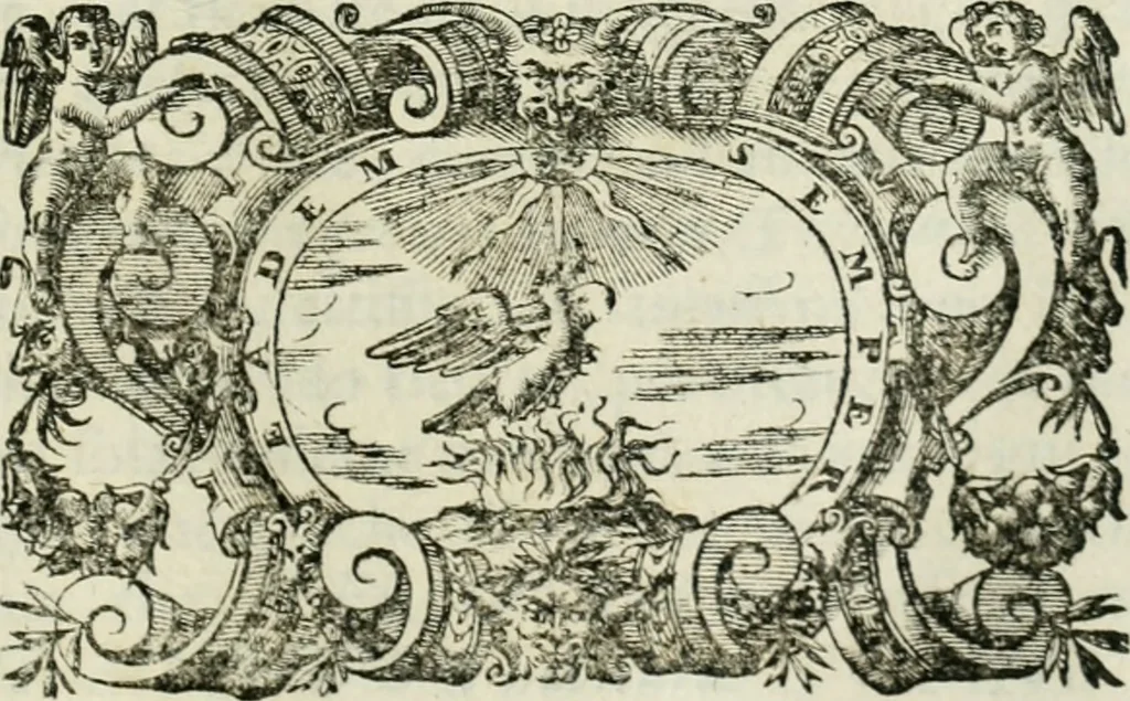 An illustration from Mondo simbolico : o sia vniversita d'imprese scelte, spiegate, ed' illvstrate con sentenze, ed eruditioni sacre, e profane, 1653, leaf 6