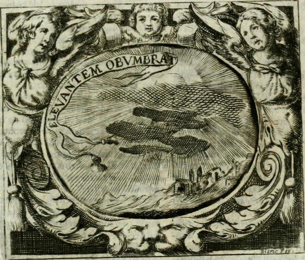 An illustration from Mondo simbolico : o sia vniversita d'imprese scelte, spiegate, ed' illvstrate con sentenze, ed eruditioni sacre, e profane, 1653, leaf 80