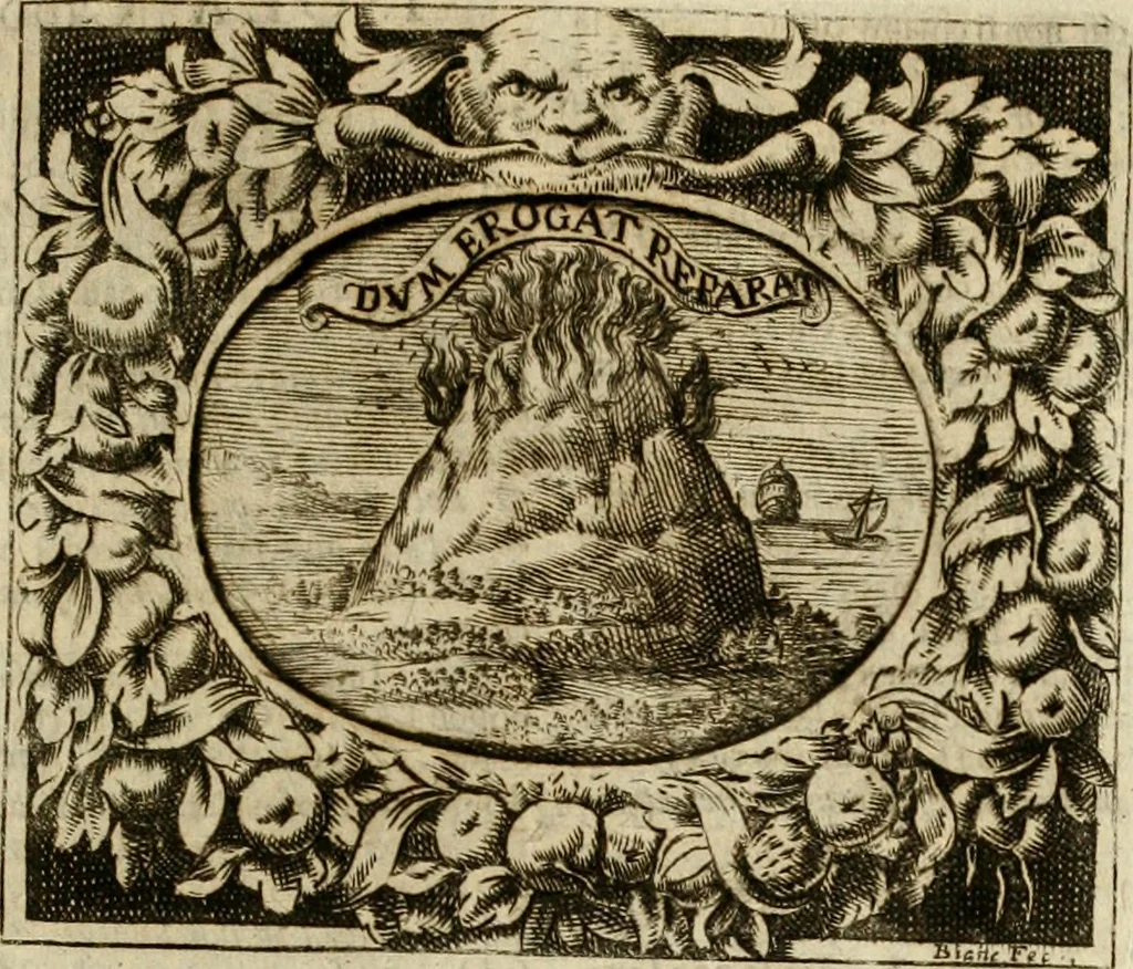 An illustration from Mondo simbolico, o sia, Vniuersita' d'imprese scelte, spiegate, ed' illustrate con sentenze ed eruditioni sacre e profane, 1653, leaf 108