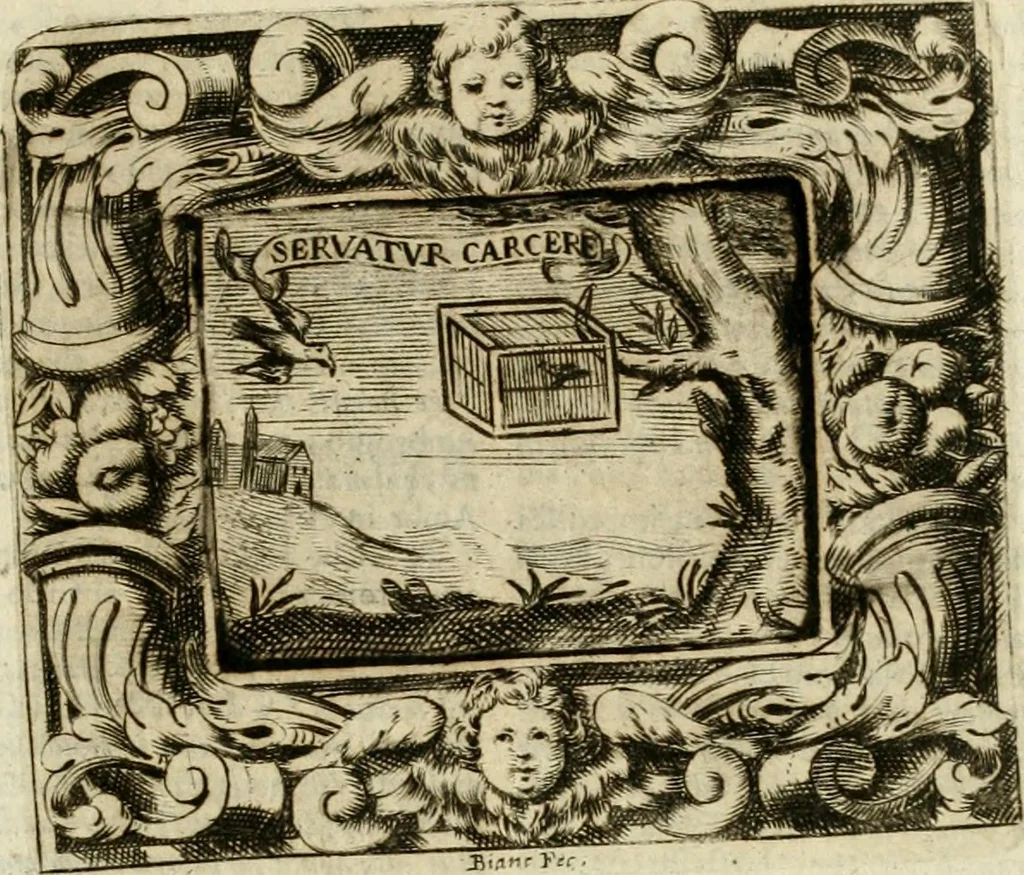 An illustration from Mondo simbolico, o sia, Vniuersita' d'imprese scelte, spiegate, ed' illustrate con sentenze ed eruditioni sacre e profane, 1653, leaf 124