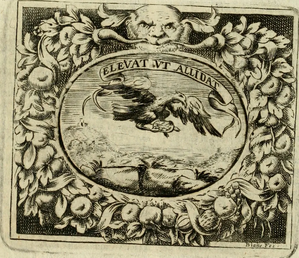 An illustration from Mondo simbolico, o sia, Vniuersita' d'imprese scelte, spiegate, ed' illustrate con sentenze ed eruditioni sacre e profane, 1653, leaf 131