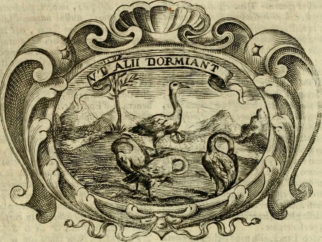 An illustration from Mondo simbolico, o sia, Vniuersita' d'imprese scelte, spiegate, ed' illustrate con sentenze ed eruditioni sacre e profane, 1653, leaf 161