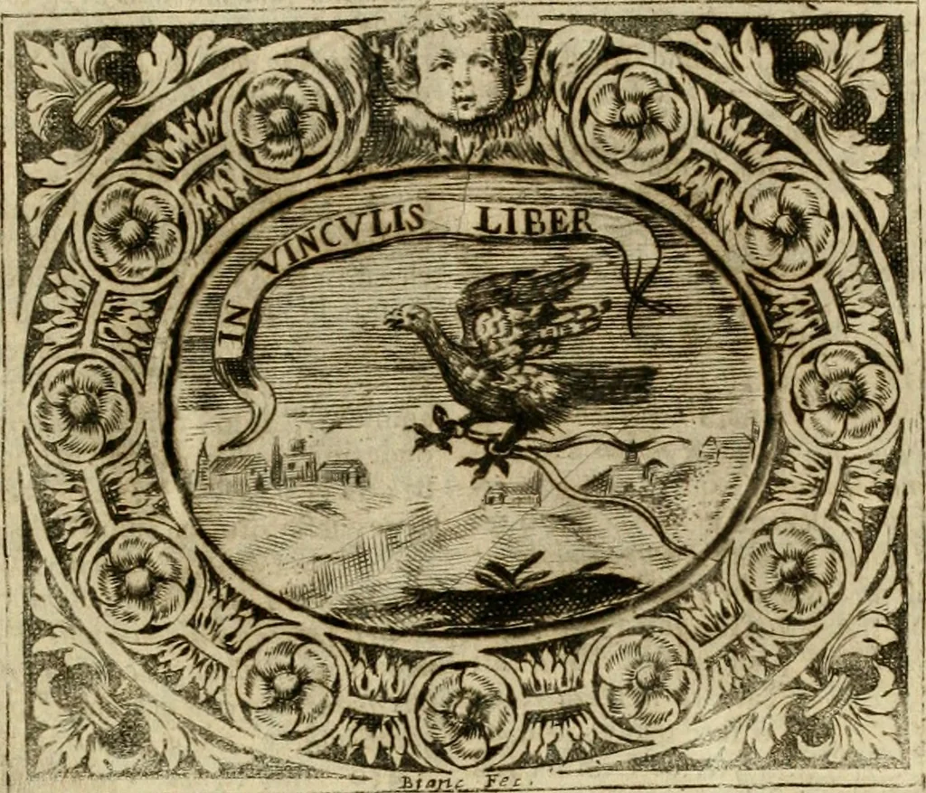 An illustration from Mondo simbolico, o sia, Vniuersita' d'imprese scelte, spiegate, ed' illustrate con sentenze ed eruditioni sacre e profane, 1653, leaf 176