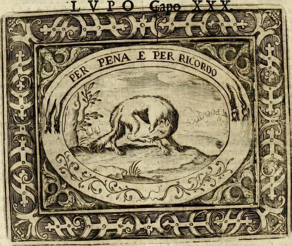 An illustration from Mondo simbolico, o sia, Vniuersita' d'imprese scelte, spiegate, ed' illustrate con sentenze ed eruditioni sacre e profane, 1653, leaf 225
