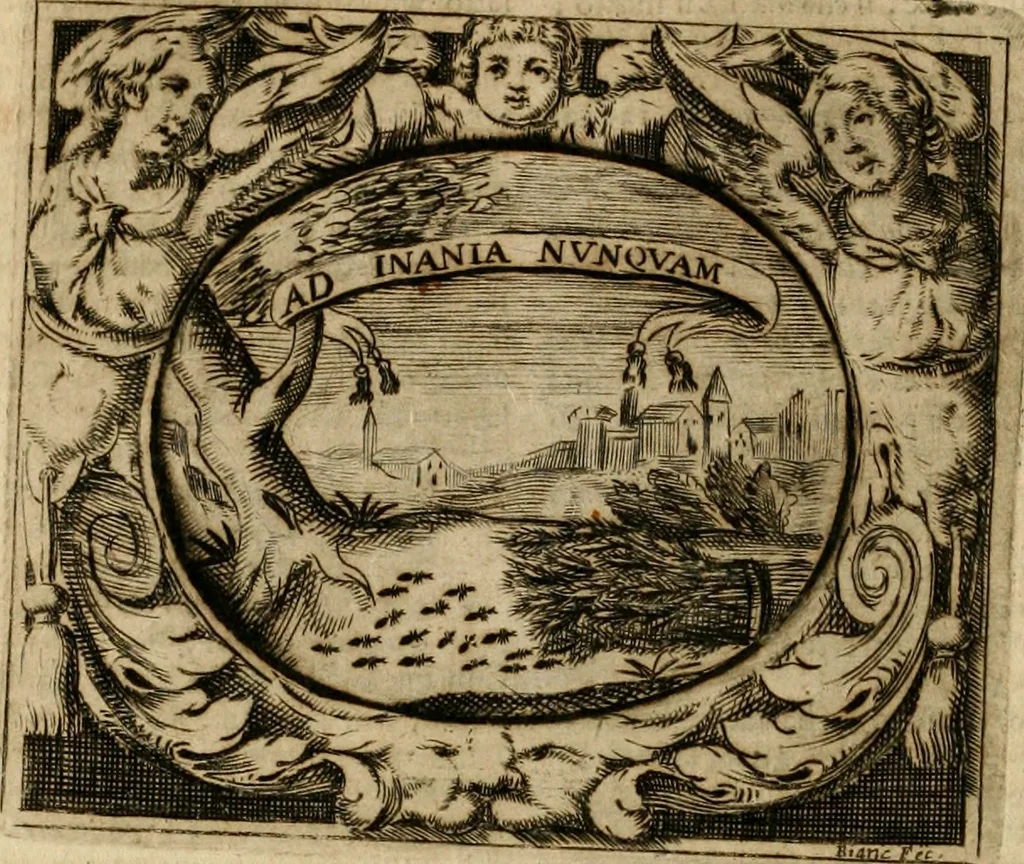 An illustration from Mondo simbolico, o sia, Vniuersita' d'imprese scelte, spiegate, ed' illustrate con sentenze ed eruditioni sacre e profane, 1653, leaf 305