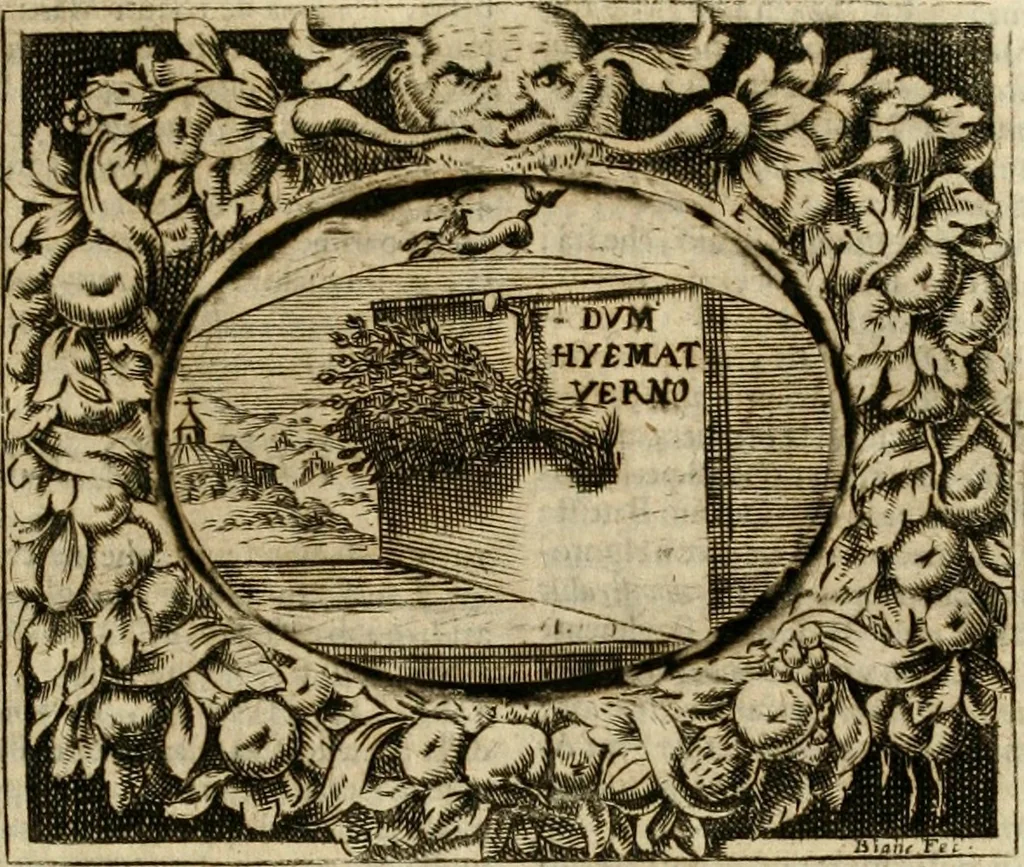 An illustration from Mondo simbolico, o sia, Vniuersita' d'imprese scelte, spiegate, ed' illustrate con sentenze ed eruditioni sacre e profane, 1653, leaf 366