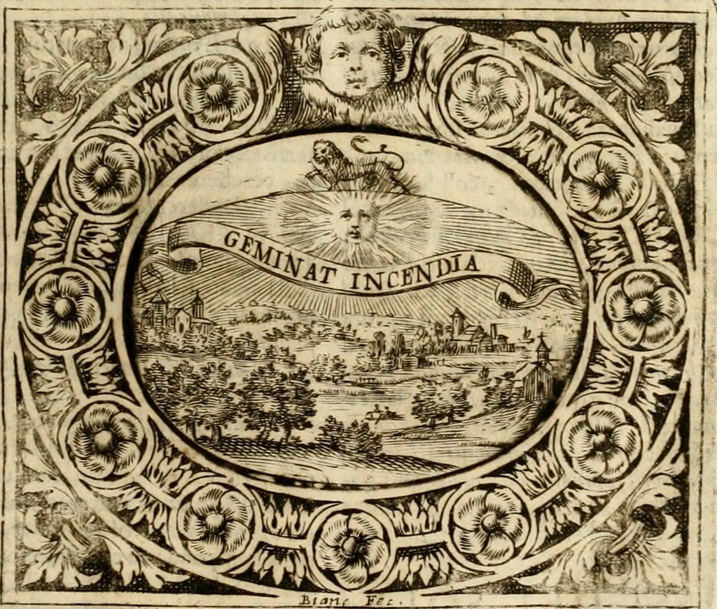 An illustration from Mondo simbolico, o sia, Vniuersita' d'imprese scelte, spiegate, ed' illustrate con sentenze ed eruditioni sacre e profane, 1653, leaf 52