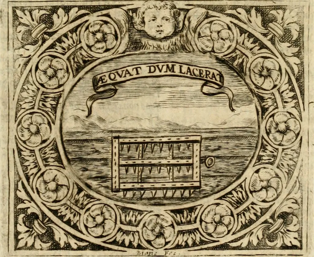 An illustration from Mondo simbolico, o sia, Vniuersita' d'imprese scelte, spiegate, ed' illustrate con sentenze ed eruditioni sacre e profane, 1653, leaf 572