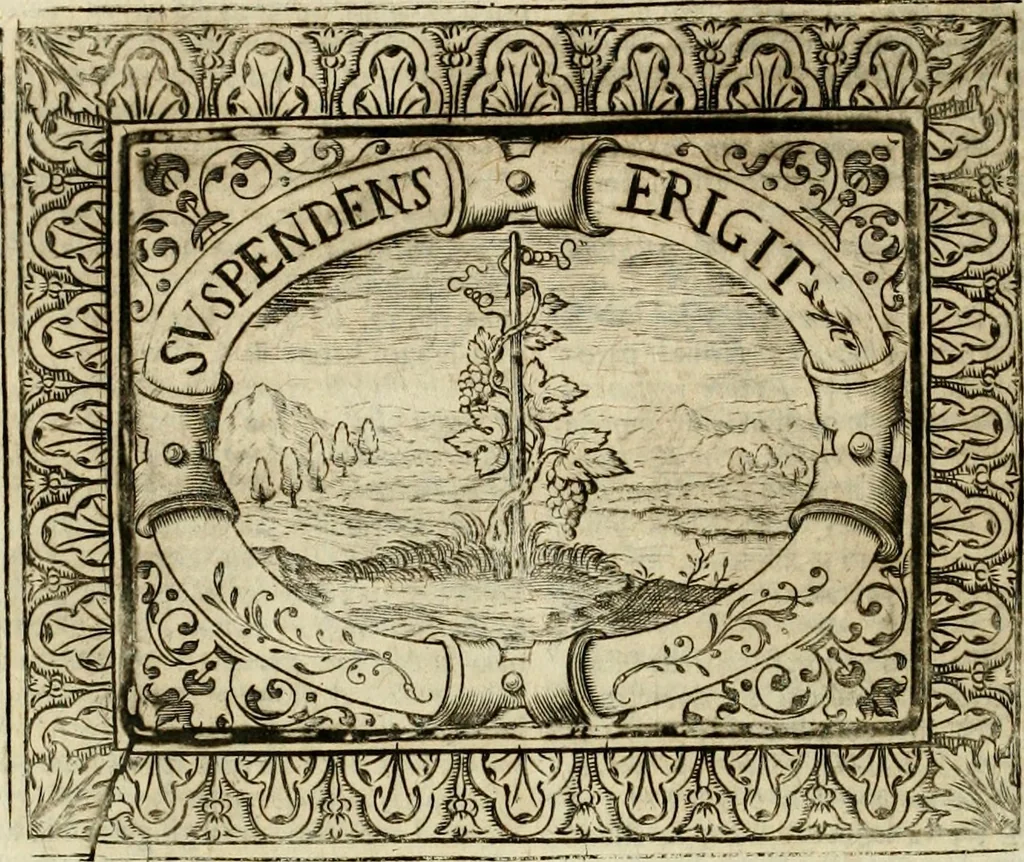 An illustration from Mondo simbolico, o sia, Vniuersita' d'imprese scelte, spiegate, ed' illustrate con sentenze ed eruditioni sacre e profane, 1653, leaf 575