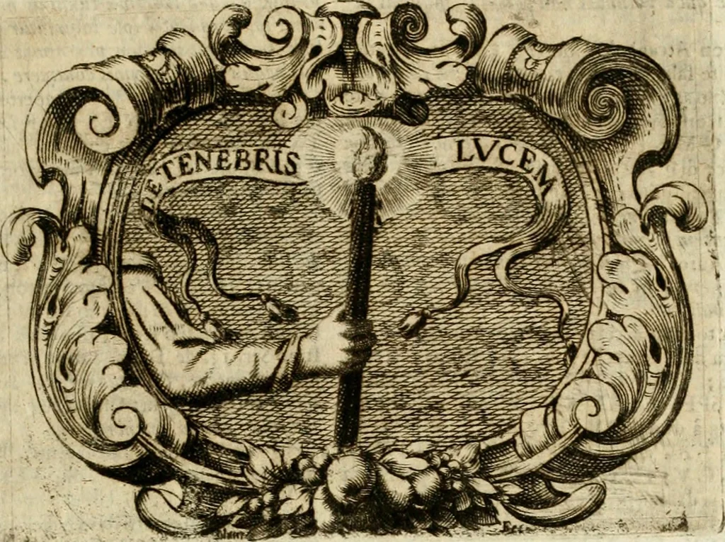 An illustration from Mondo simbolico, o sia, Vniuersita' d'imprese scelte, spiegate, ed' illustrate con sentenze ed eruditioni sacre e profane, 1653, leaf 78