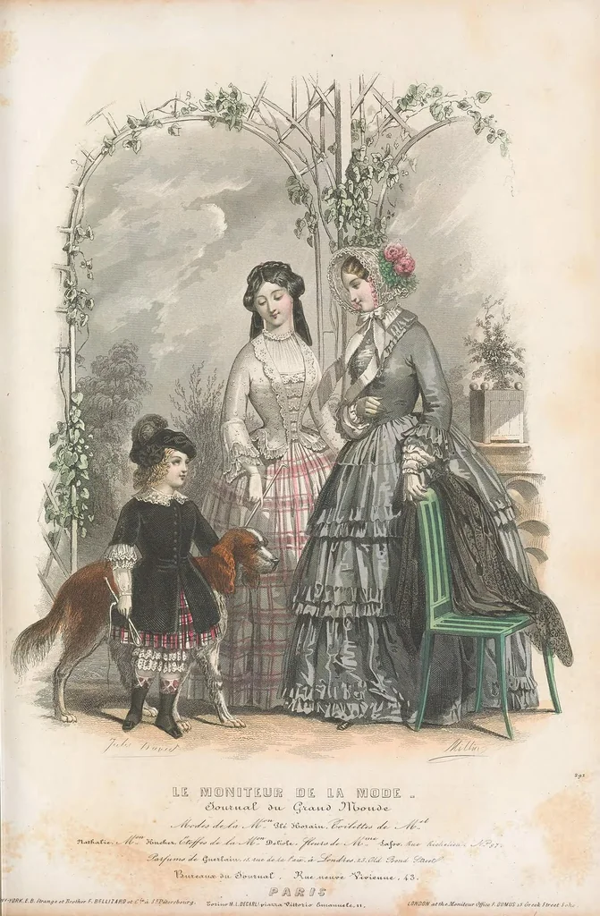 An illustration from Le moniteur de la mode : journal du monde élégant, 1851, leaf 129