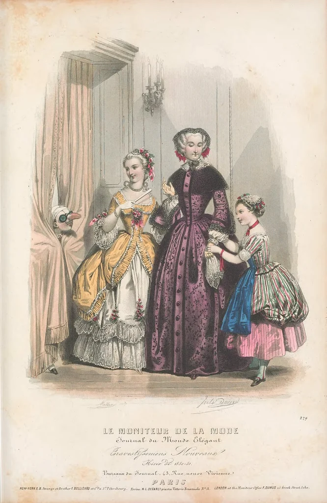 An illustration from Le moniteur de la mode : journal du monde élégant, 1851, leaf 29