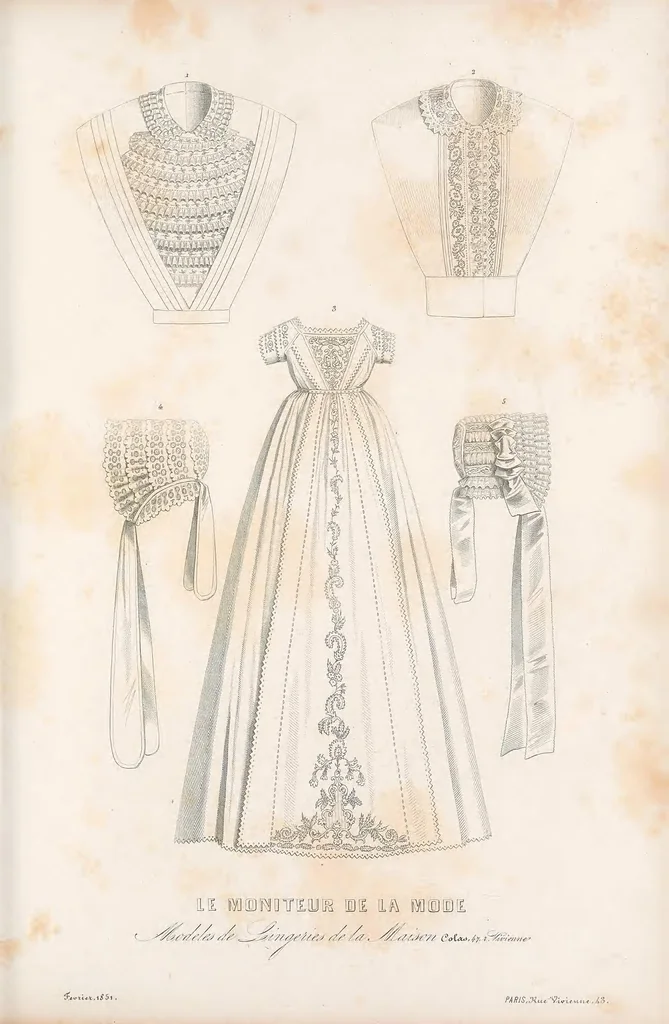 An illustration from Le moniteur de la mode : journal du monde élégant, 1851, leaf 77