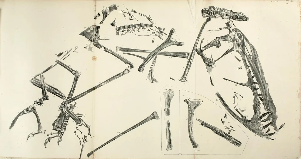 An illustration from A monograph of the fossil Reptilia of the Liassic formations, 1861, leaf 317