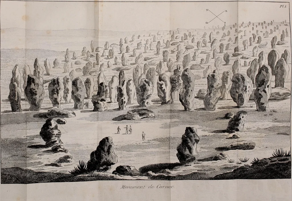 An illustration from Monumens celtiques; ou, Recherches sur le culte des pierres, précédées d'une notice sur les Celtes et sur les druides, et suivies d'étymologies celtiques, 1805, leaf 478