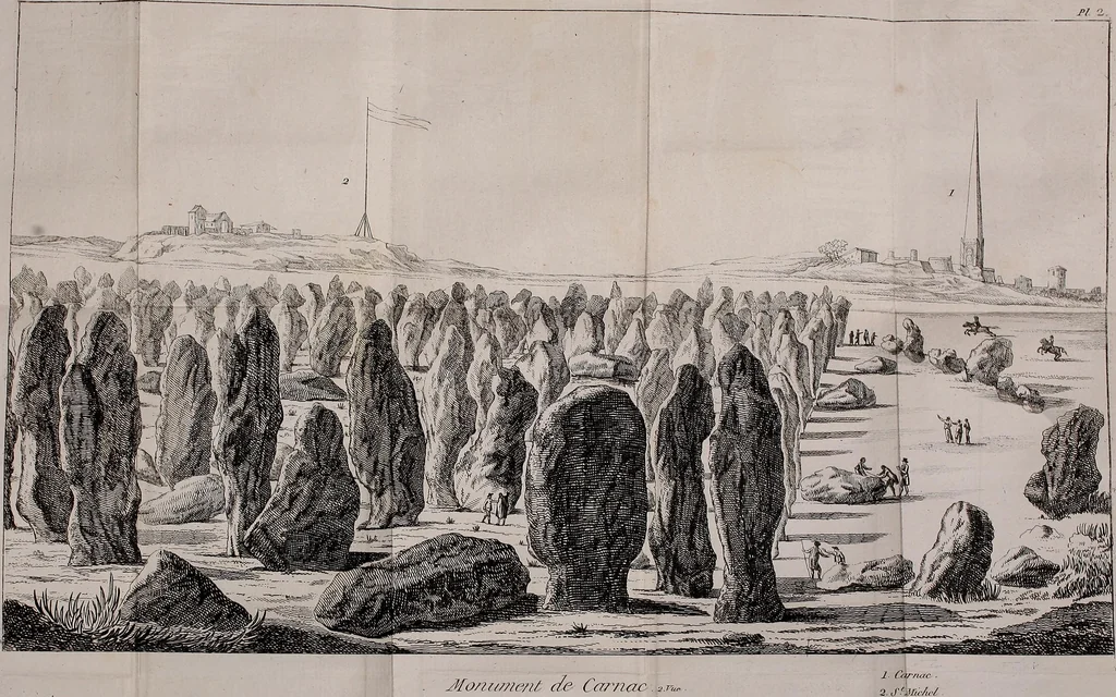 An illustration from Monumens celtiques; ou, Recherches sur le culte des pierres, précédées d'une notice sur les Celtes et sur les druides, et suivies d'étymologies celtiques, 1805, leaf 482