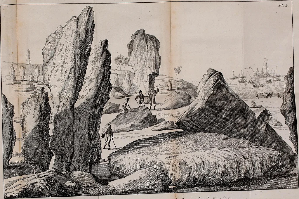 An illustration from Monumens celtiques; ou, Recherches sur le culte des pierres, précédées d'une notice sur les Celtes et sur les druides, et suivies d'étymologies celtiques, 1805, leaf 490