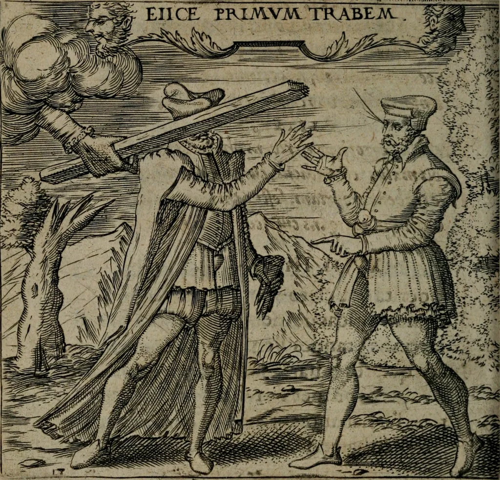 An illustration from Monumenta emblematorum Christianorum virtutum : tum politicarum, tum oeconomicarum chorum centuria una adumbrantia. ..., 1619, leaf 109