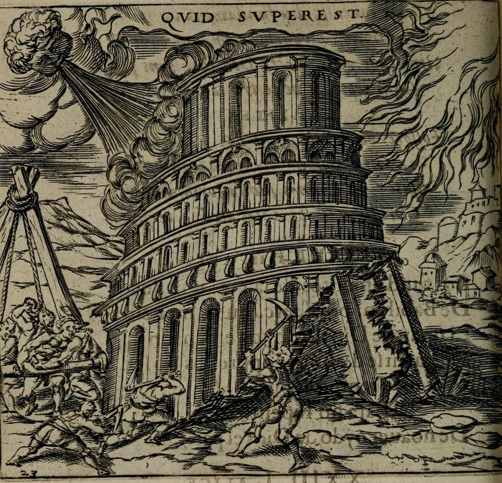 An illustration from Monumenta emblematorum Christianorum virtutum : tum politicarum, tum oeconomicarum chorum centuria una adumbrantia. ..., 1619, leaf 129