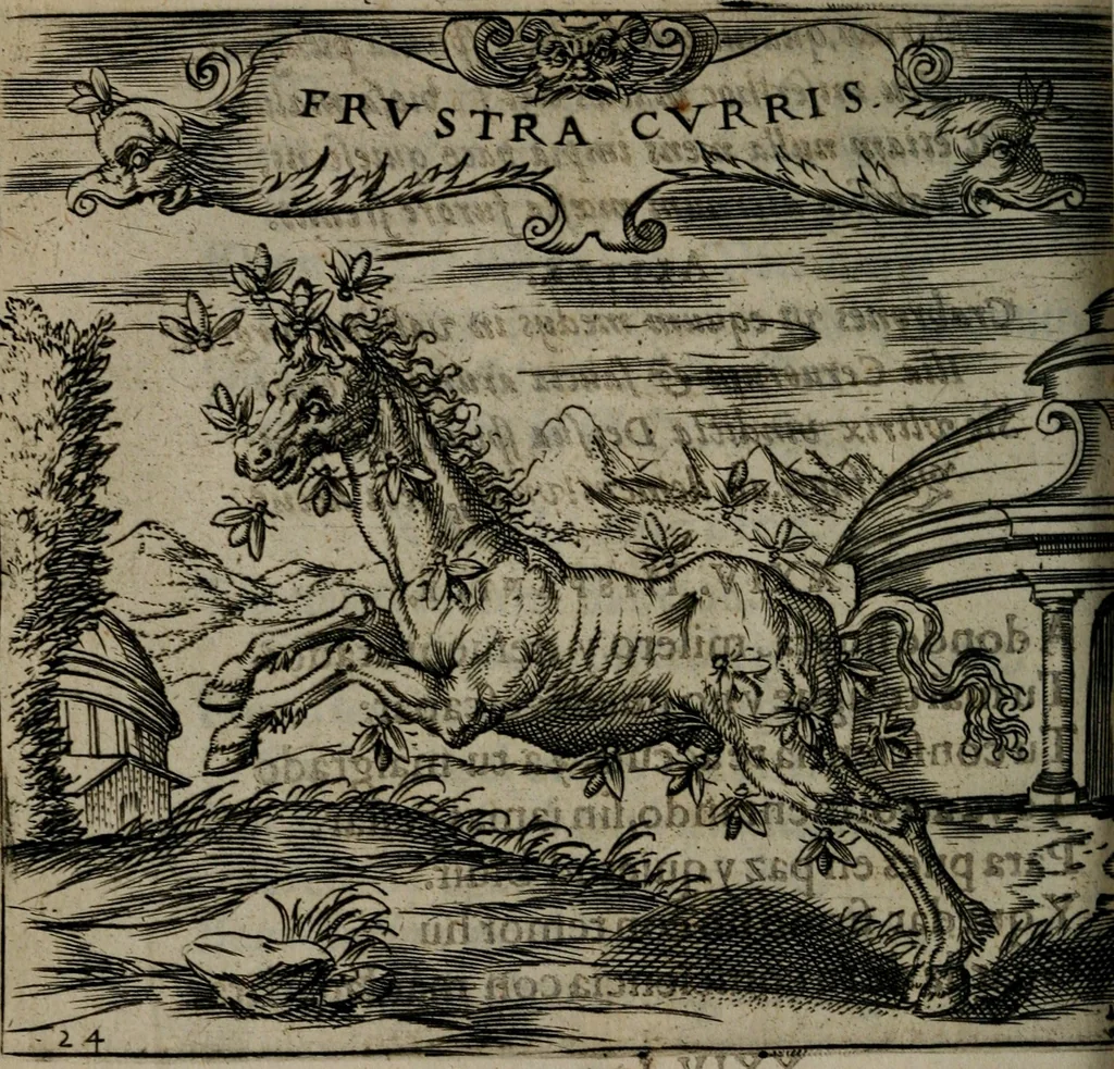 An illustration from Monumenta emblematorum Christianorum virtutum : tum politicarum, tum oeconomicarum chorum centuria una adumbrantia. ..., 1619, leaf 133